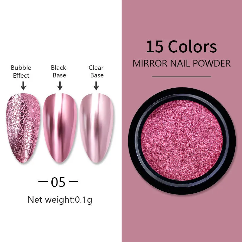 8ml Bubble Mirror Powder Metallic Nail Glitter Holographics Chrome Dust Sparkling Flakes Pigment Manicur Nail Art Decor 15 color
8ml Bubble Mirror Powder Metallic Nail Glitter Holographics Chrome Dust Sparkling Flakes Pigment Manicur Nail Art Decor 15 color