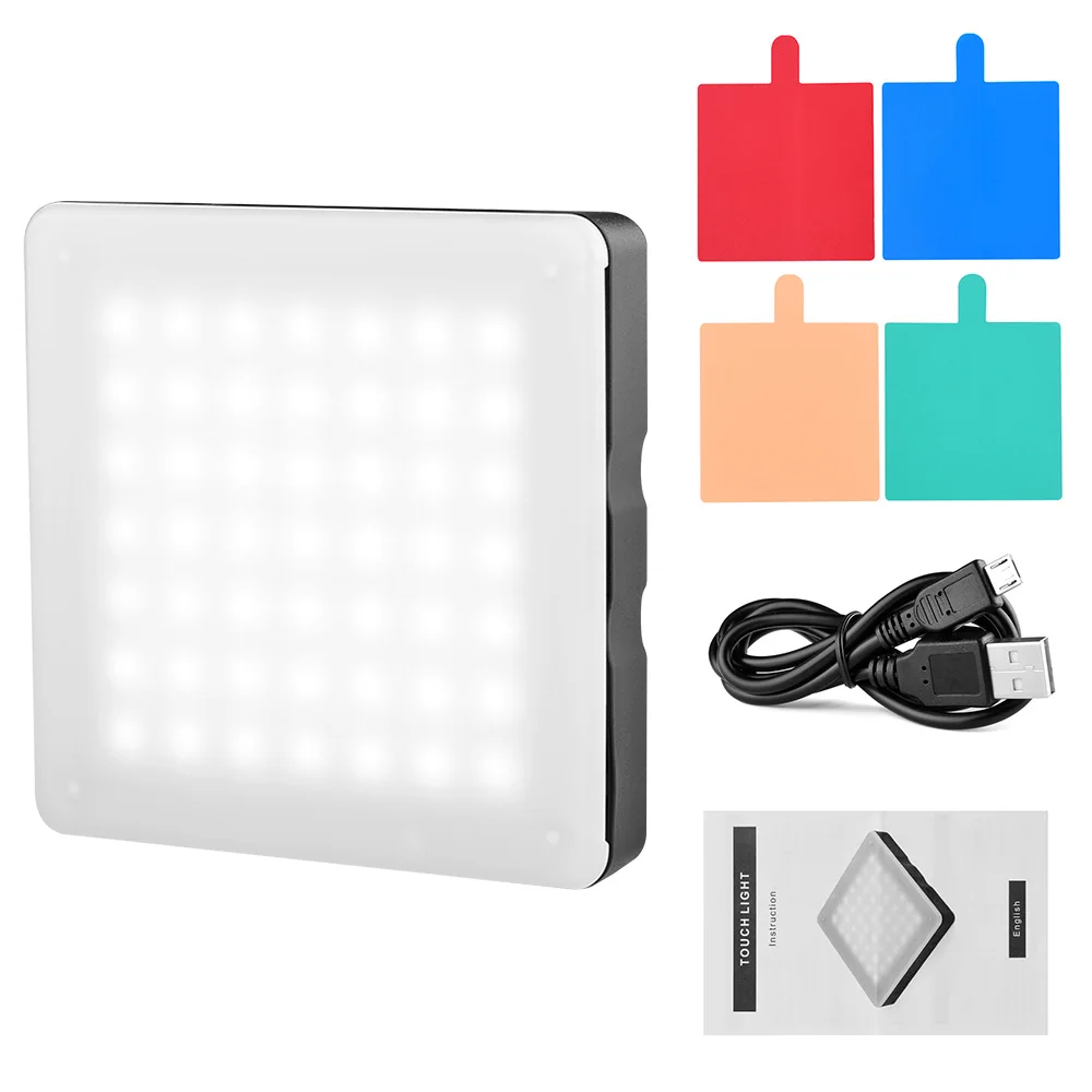 Andoer LED49 Touch Dimming LED Video Light 6500K Fill Light Built-in 700mAh Battery Photographic Lighting for Live Photography
Andoer LED49 Touch Dimming LED Video Light 6500K Fill Light Built-in 700mAh Battery Photographic Lighting for Live Photography
