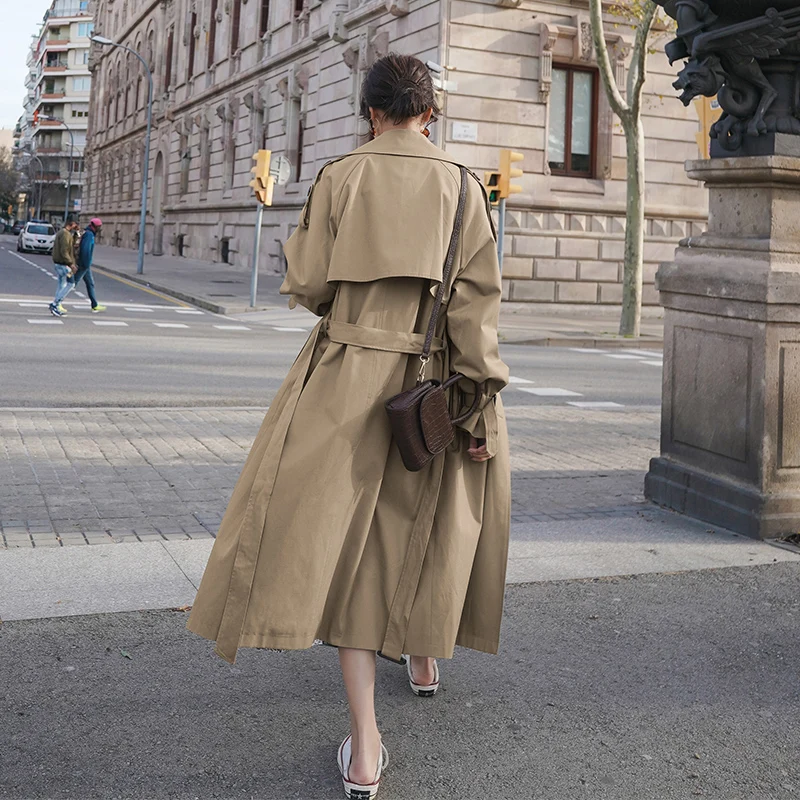 Spring Female Trench Coat British style 2020 Autumn Casual Loose Outerwear Woman Worker Streetwear Long Windbreaker With belt
Spring Female Trench Coat British style 2020 Autumn Casual Loose Outerwear Woman Worker Streetwear Long Windbreaker With belt