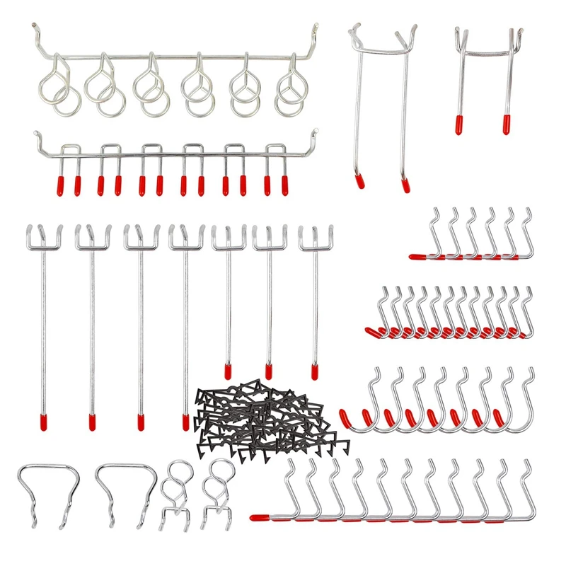 52Pcs Pegboard Hooks Assortment Home Storage Hooks System Peg Board Tool Hanger Set Garage Kitchen Workshop Organizer Utility Ho
52Pcs Pegboard Hooks Assortment Home Storage Hooks System Peg Board Tool Hanger Set Garage Kitchen Workshop Organizer Utility Ho