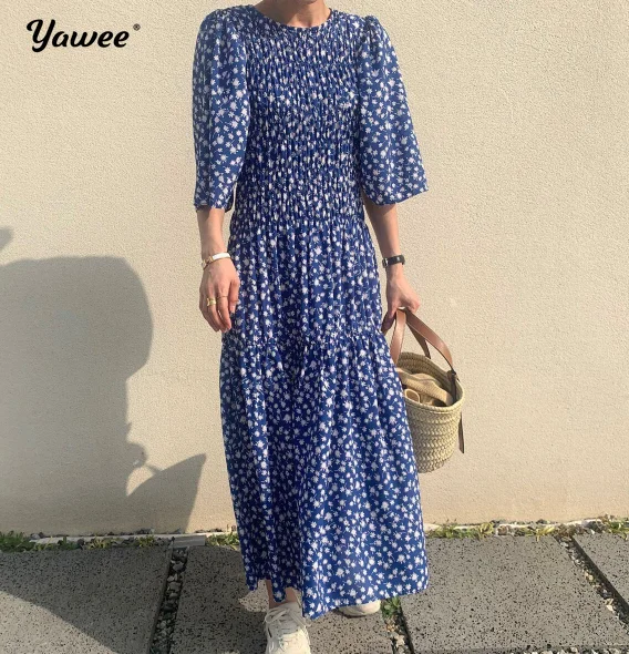 Женское длинное платье в стиле бохо с цветочным принтом, элегантное винтажное осеннее платье с круглым вырезом размера плюс
Женское длинное платье в стиле бохо с цветочным принтом, элегантное винтажное осеннее платье с круглым вырезом размера плюс