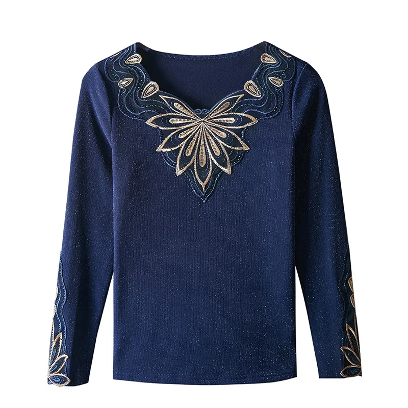 Fashion Women's Winter Shirt autumn Blouse office Embroidered Diamond Shirts Warm Thick Velvet Blouses Casual Stitch Top Clothes
Fashion Women's Winter Shirt autumn Blouse office Embroidered Diamond Shirts Warm Thick Velvet Blouses Casual Stitch Top Clothes