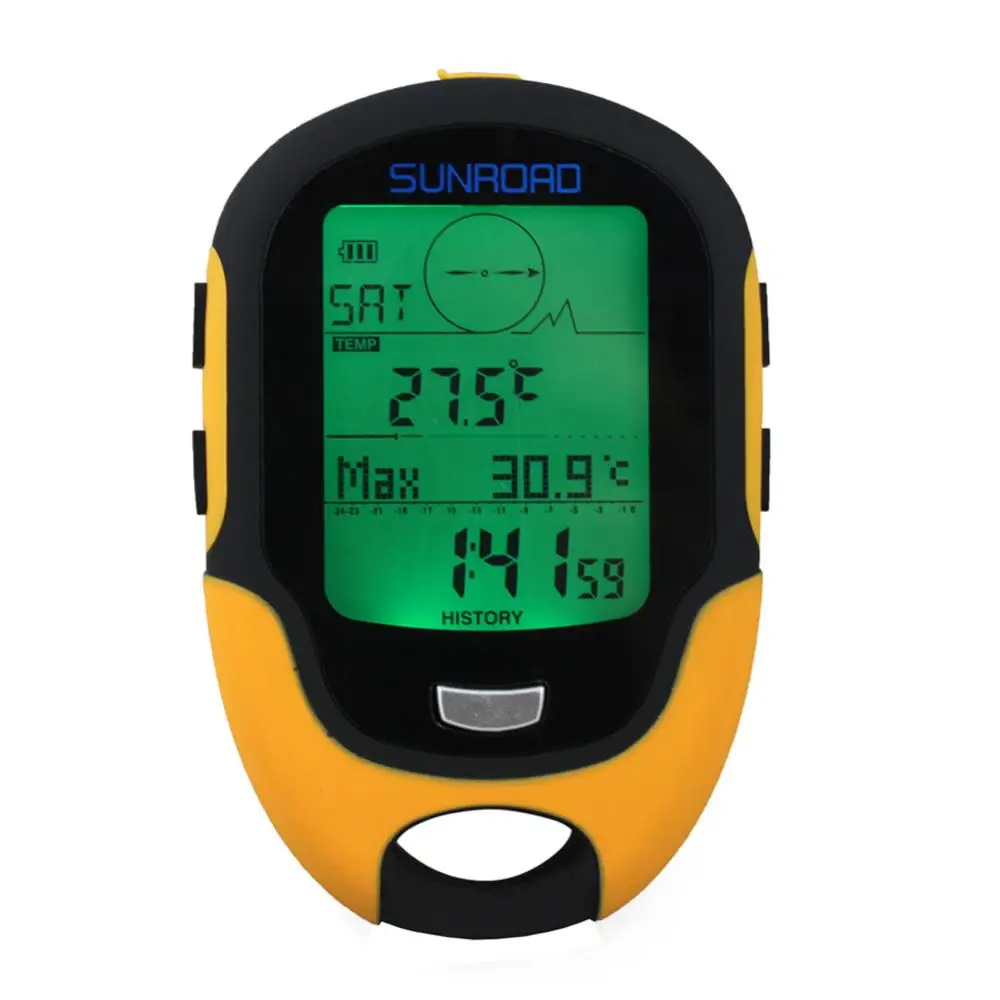 

Waterproof FR500 Weather Forecast LED Torch Multifunction LCD Digital Altimeter Barometer Compass Thermometer Hygrometer