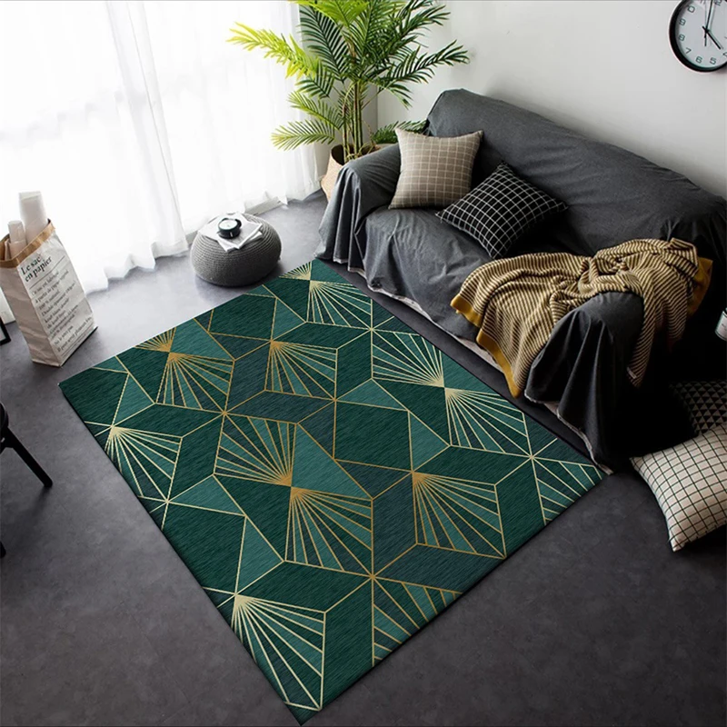 Carpet Modern Living Room Luxury Green Gold Abstract House Bedroom Rugs Bedside Doormat Geometric Non-Slip Mats Home Decoration
Carpet Modern Living Room Luxury Green Gold Abstract House Bedroom Rugs Bedside Doormat Geometric Non-Slip Mats Home Decoration