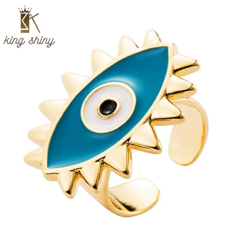 2020 New Design Punk Style Finger Rings for Woman Luxury High Quality simple design Dropping Oil Evil's Eye Copper Finger Rings
2020 New Design Punk Style Finger Rings for Woman Luxury High Quality simple design Dropping Oil Evil's Eye Copper Finger Rings