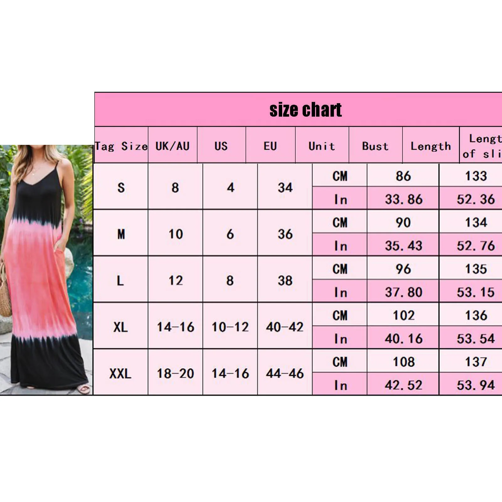 Women Dresses With Pockets Casual O Neck Long Maxi Dress Gradient Color Sleeveless Sling Long Skirt Bohemian Dress Dress
Women Dresses With Pockets Casual O Neck Long Maxi Dress Gradient Color Sleeveless Sling Long Skirt Bohemian Dress Dress