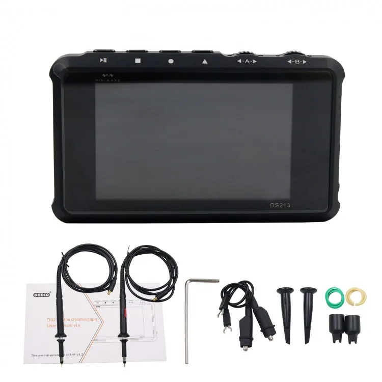 4 Channel 100MS/s MINI Nano DSO213 DS213 Professional Portable 3" Digital Oscilloscope with X1 & X10 Probe
4 Channel 100MS/s MINI Nano DSO213 DS213 Professional Portable 3" Digital Oscilloscope with X1 & X10 Probe
