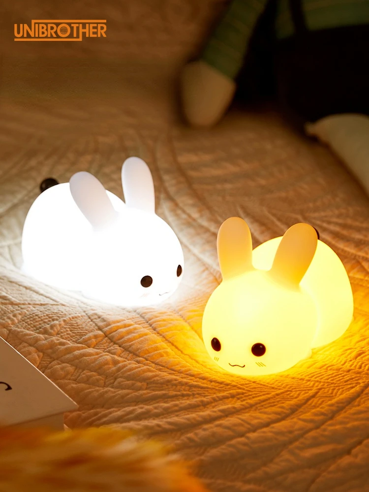 Силиконовый ночник в виде кролика, с регулируемой яркостью 
Силиконовый ночник в виде кролика, с регулируемой яркостью