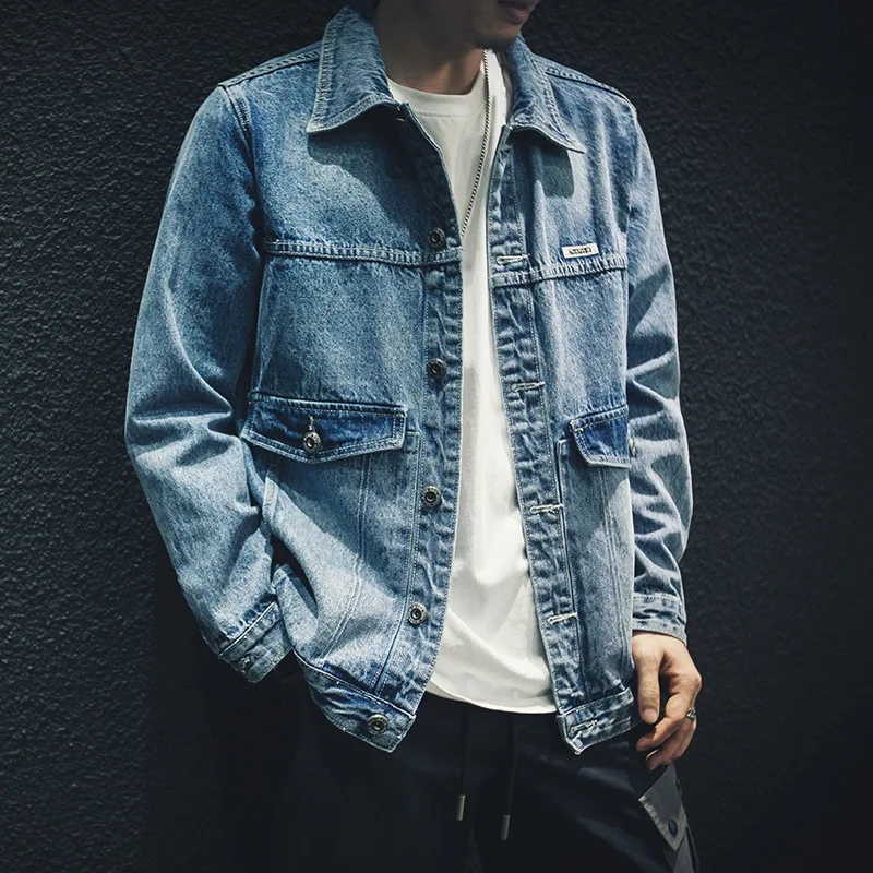 Spring autumn 2021 students hip hop street new blue denim jacket male loose Korean style trend all-match youth teengers jacket
Spring autumn 2021 students hip hop street new blue denim jacket male loose Korean style trend all-match youth teengers jacket