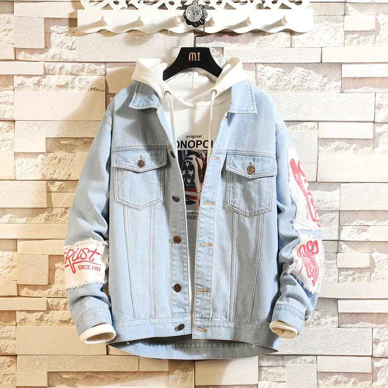 2020 spring and autumn printed denim jacket men's Japanese large size coat fashion hip-hop street clothing denim men's clothing
2020 spring and autumn printed denim jacket men's Japanese large size coat fashion hip-hop street clothing denim men's clothing