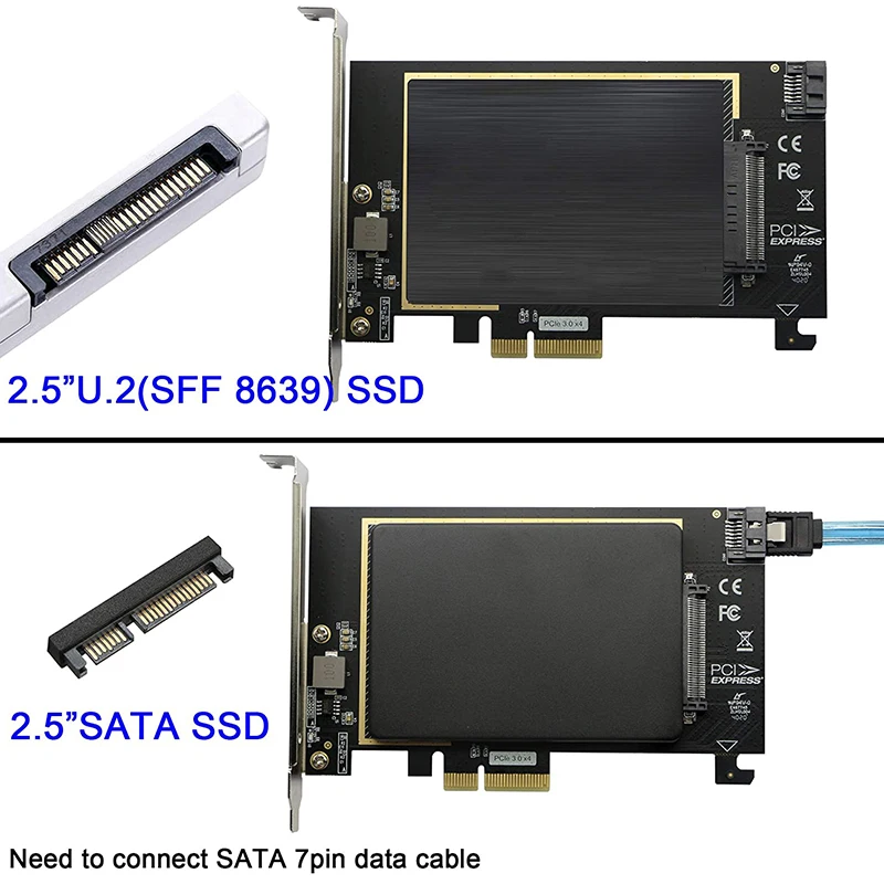 U.2 to PCIE Expansion Card,SFF 8639 to PCIE 3.0 X4 Riser Card,PCI-E 3.0 X4 SATA Adapter,for 2.5 inch U.2 NVME SSD
U.2 to PCIE Expansion Card,SFF 8639 to PCIE 3.0 X4 Riser Card,PCI-E 3.0 X4 SATA Adapter,for 2.5 inch U.2 NVME SSD