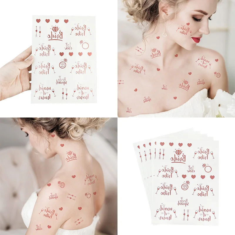 1P Bride Hot Stamping Waterproof Tattoo Stickers Lovely Heart Wine Glass For Body Waist Body Art Single party Wedding Decoration
1P Bride Hot Stamping Waterproof Tattoo Stickers Lovely Heart Wine Glass For Body Waist Body Art Single party Wedding Decoration