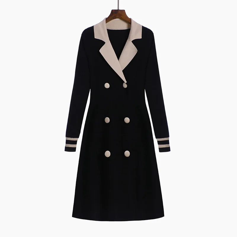 2020 New Women Knitted Dresses Spring Long Sleeve Dress Turn-down Collar Button Elegant Slim Plus Size Dresses Female Vestidos
2020 New Women Knitted Dresses Spring Long Sleeve Dress Turn-down Collar Button Elegant Slim Plus Size Dresses Female Vestidos