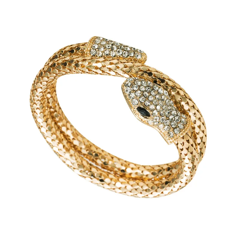 European and American new exaggerated punk style snake-shaped winding men and women Bangle alloy retro bracelet
European and American new exaggerated punk style snake-shaped winding men and women Bangle alloy retro bracelet