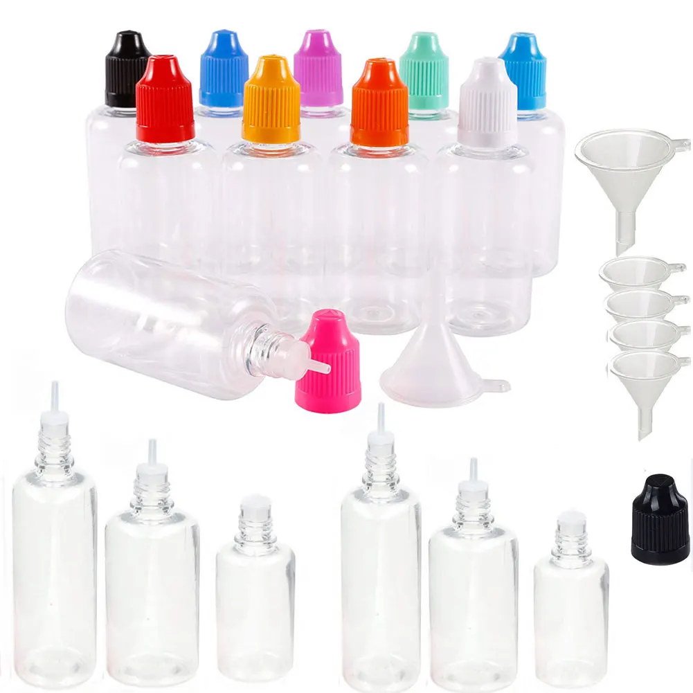 100PCS 5ML-100ML PET Clear Dropper Bottles Empty Plastic Juice Eye Liquid Refillable Transparent Container with Caps Dropper Tip
100PCS 5ML-100ML PET Clear Dropper Bottles Empty Plastic Juice Eye Liquid Refillable Transparent Container with Caps Dropper Tip