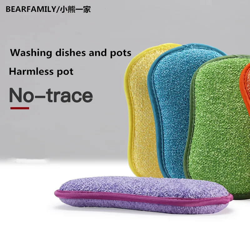 Kitchen Magic Sponge Brush Microfiber Cloth + Non-sticky Bamboo Fiber Double-sided Way Buffer Bathroom Scrub Cleaning Sponges
Kitchen Magic Sponge Brush Microfiber Cloth + Non-sticky Bamboo Fiber Double-sided Way Buffer Bathroom Scrub Cleaning Sponges