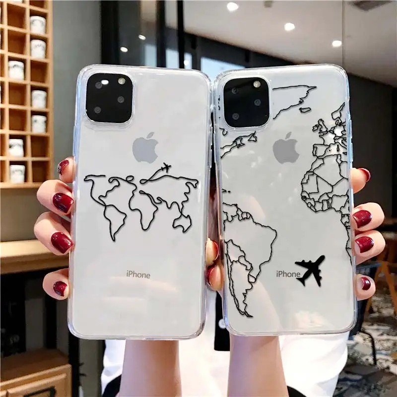 Роскошный мягкий чехол из ТПУ для iPhone 12 11 Pro XR XS Max прозрачный силиконовый 6 7 8 Plus