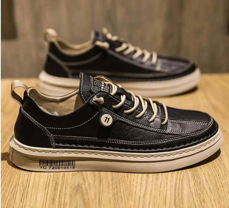 Spring Summer Casual PU Leather Shoe Trend Men's Shoes Wild Mens Flats Shoes Waterproof Non-slip Board Shoe Male Footwear
Spring Summer Casual PU Leather Shoe Trend Men's Shoes Wild Mens Flats Shoes Waterproof Non-slip Board Shoe Male Footwear