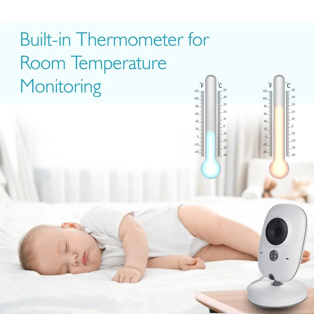 NEW VB603 3.2 inch LCD Baby Monitor Nanny Temperature Monitoring Lullaby 2 Way Audio IR Night Vision Security Temperature Camera
NEW VB603 3.2 inch LCD Baby Monitor Nanny Temperature Monitoring Lullaby 2 Way Audio IR Night Vision Security Temperature Camera