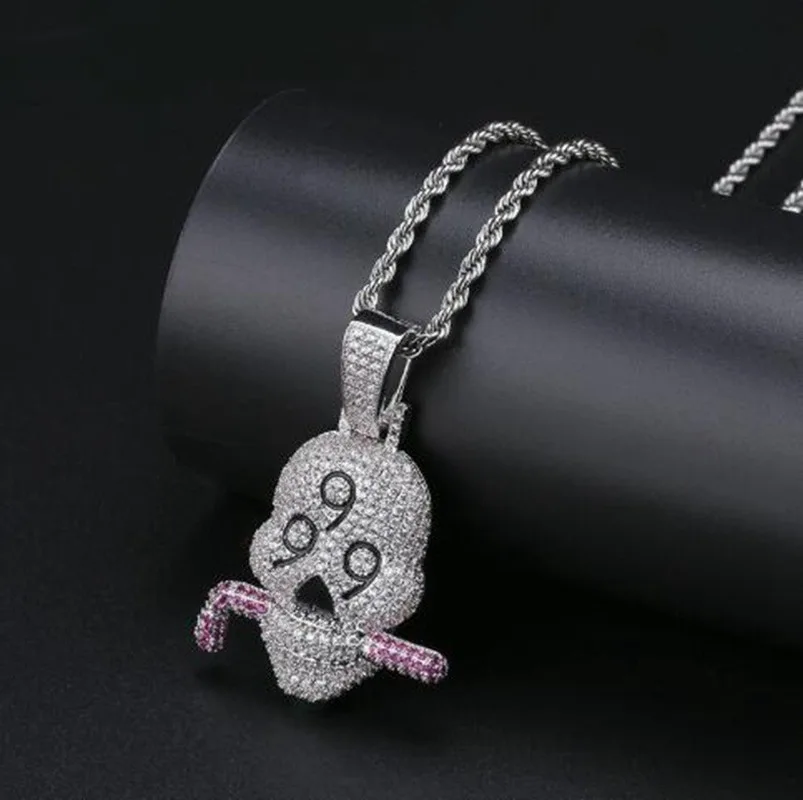 Fashion Hip Hop Style Iced Out 999 Zircon Skull Pendant Necklace Men's Rock Festival Jewelry Gifts
Fashion Hip Hop Style Iced Out 999 Zircon Skull Pendant Necklace Men's Rock Festival Jewelry Gifts