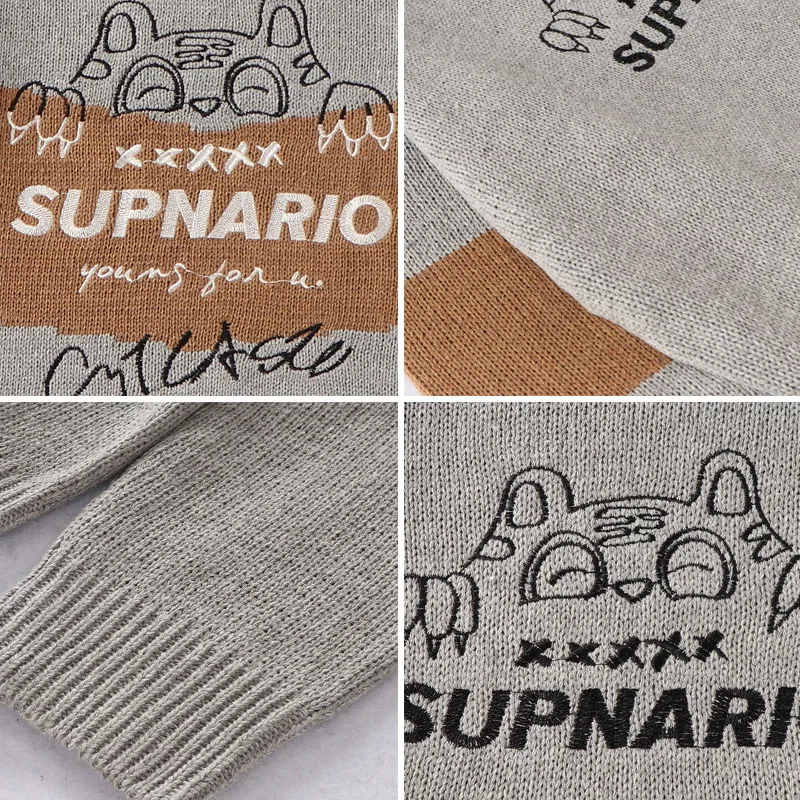 Autumn Winter Pullover Sweaters Printing Long-Sleeved Couple Loose Men Women Trendy Brand Bottoming Shirt Outer Wear Line Clothe
Autumn Winter Pullover Sweaters Printing Long-Sleeved Couple Loose Men Women Trendy Brand Bottoming Shirt Outer Wear Line Clothe