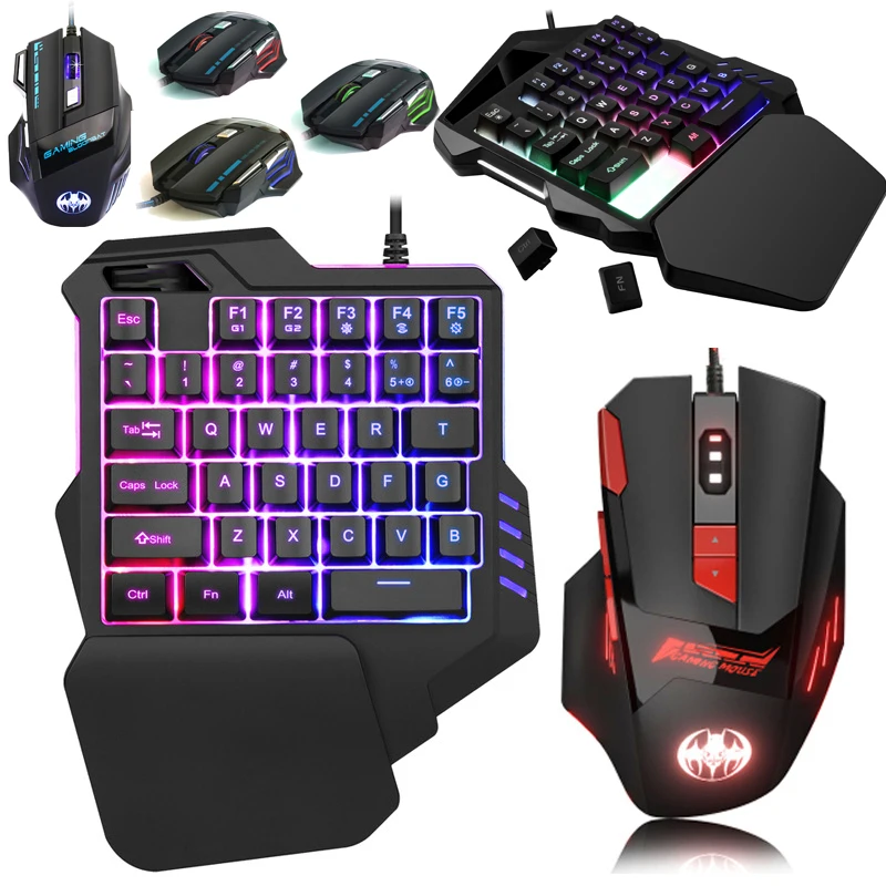 One-handed Keyboard Colorful RGB Gaming Mechanical Keyboard Eating Chicken Throne Mobile Game Computer Keyboard
One-handed Keyboard Colorful RGB Gaming Mechanical Keyboard Eating Chicken Throne Mobile Game Computer Keyboard
