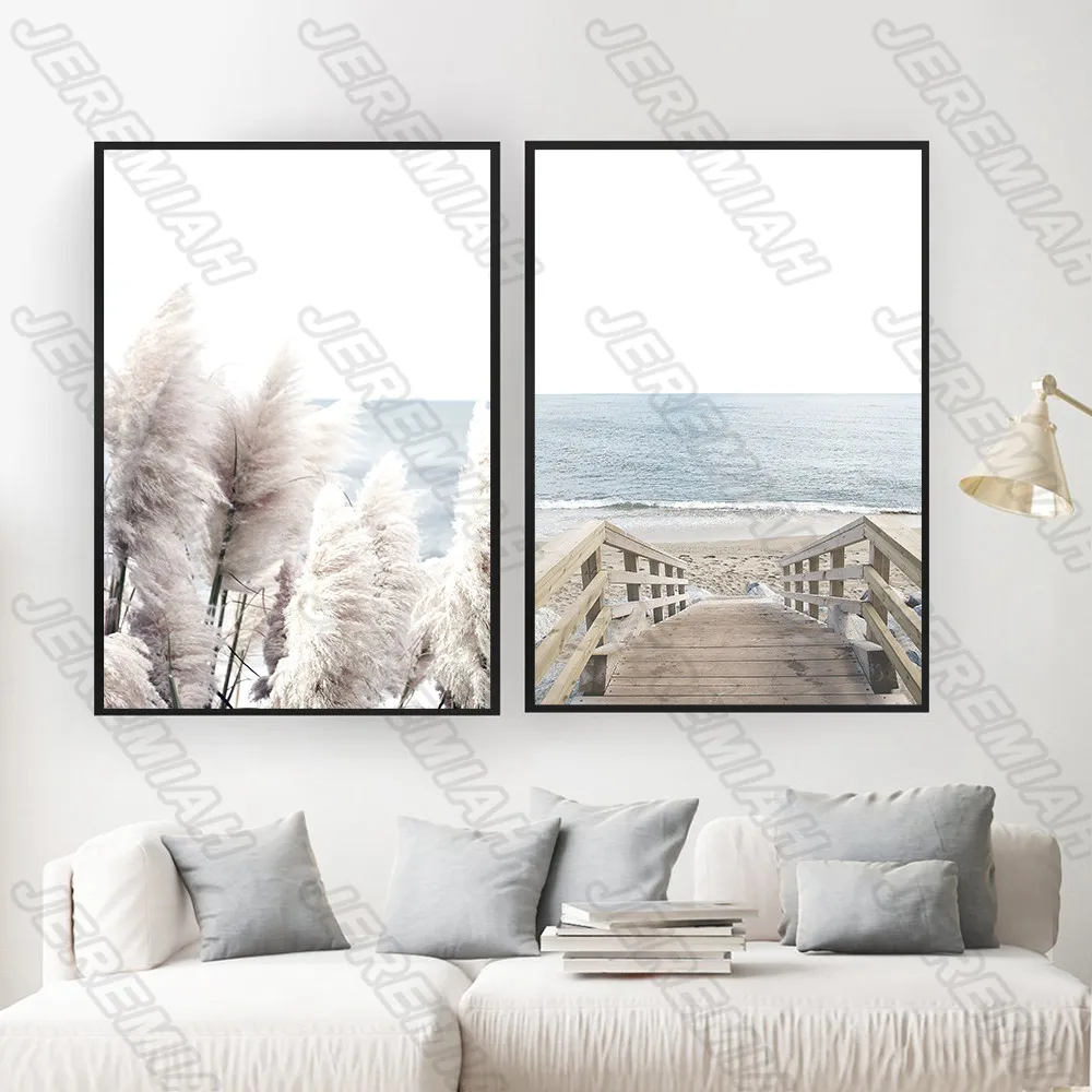 Reed Bridge Waves Beach Landscape Poster Nordic Style Wall Art Canvas Print Painting Modern Living Room Decoration
Reed Bridge Waves Beach Landscape Poster Nordic Style Wall Art Canvas Print Painting Modern Living Room Decoration
