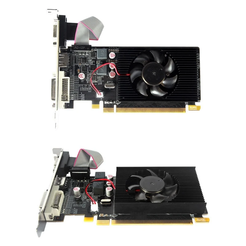 Computer Graphic Card HD7450 2GB GDDR3 64 Bit PCIE 2.0 HDMI-Compatible+VGA+DVI Interface Video Card with Cooling Fan
Computer Graphic Card HD7450 2GB GDDR3 64 Bit PCIE 2.0 HDMI-Compatible+VGA+DVI Interface Video Card with Cooling Fan