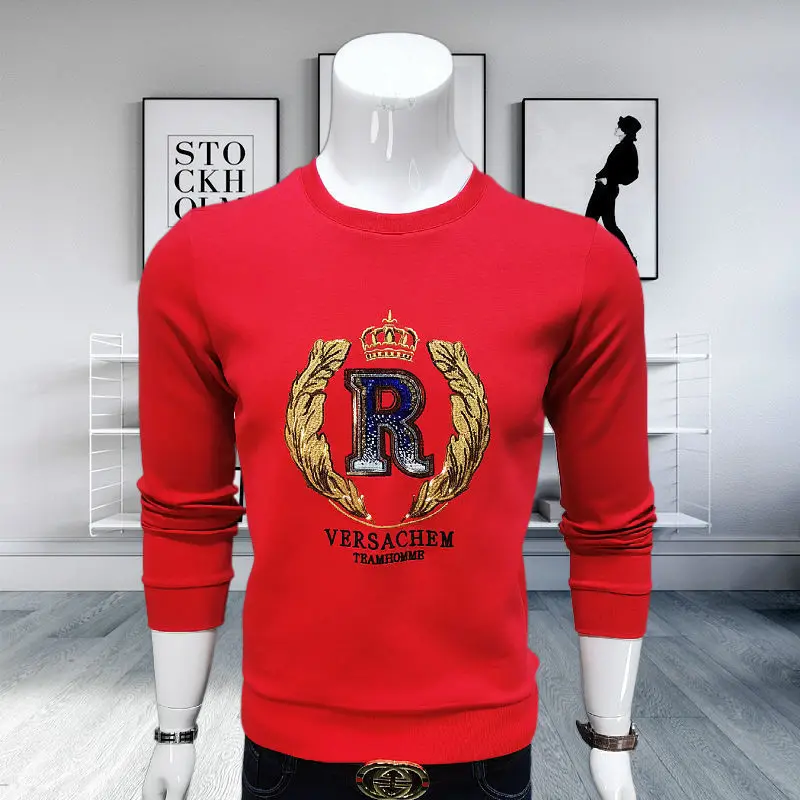 2021 men embroidered autumn vests Korean version of loose red handsome men's sweatshirt T-shirt
2021 men embroidered autumn vests Korean version of loose red handsome men's sweatshirt T-shirt