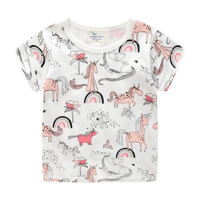 Cartoon Unicorn Print Rainbow Short Sleeve Girls T Shirt Children Floral Casual Tops Cotton Summer Cartoon Tees for Kids
Cartoon Unicorn Print Rainbow Short Sleeve Girls T Shirt Children Floral Casual Tops Cotton Summer Cartoon Tees for Kids