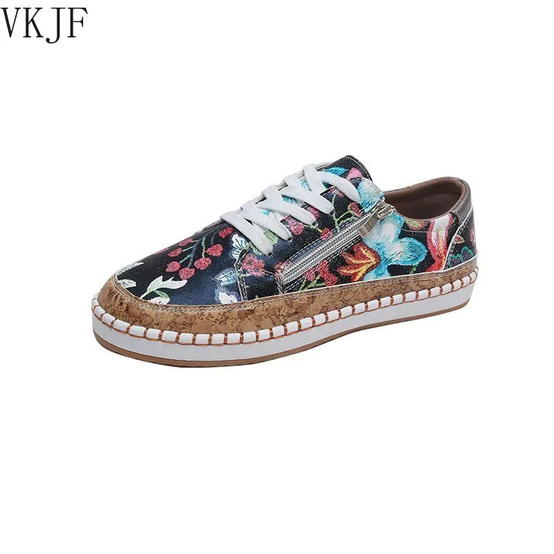 New Popular Womens Shoes Plus Size Color Matching and Printing Lace-up Flat Shoes Women's Casual Shallow Mouth Womens Sneakers
New Popular Womens Shoes Plus Size Color Matching and Printing Lace-up Flat Shoes Women's Casual Shallow Mouth Womens Sneakers