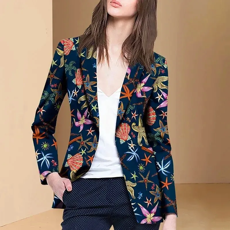 European Runway Sea Stars Floral Print Blazers Women Coats Spring Autumn Woman Work Office Ladies Blazers Outwears Tops NZ88
European Runway Sea Stars Floral Print Blazers Women Coats Spring Autumn Woman Work Office Ladies Blazers Outwears Tops NZ88
