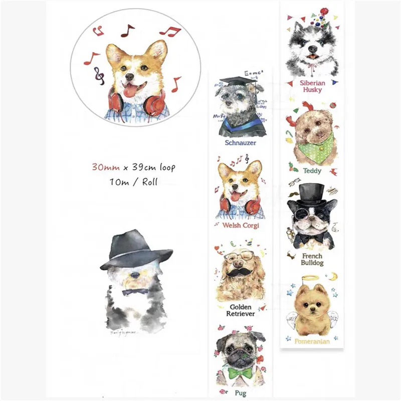 Lovely Puppy Washi Tapes Bullet Journal Masking Tape Adhesive Tape DIY Scrapbooking Washi Stickers
Lovely Puppy Washi Tapes Bullet Journal Masking Tape Adhesive Tape DIY Scrapbooking Washi Stickers