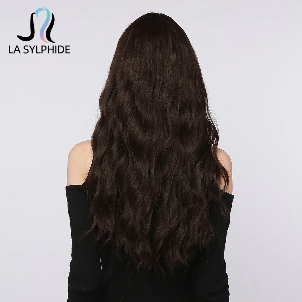 La Sylphide Synthetic Wig Long Loose Wavy Dark Brown Black Wigs with Bangs for Black White Woman Daily Party Club Use Wigs
La Sylphide Synthetic Wig Long Loose Wavy Dark Brown Black Wigs with Bangs for Black White Woman Daily Party Club Use Wigs
