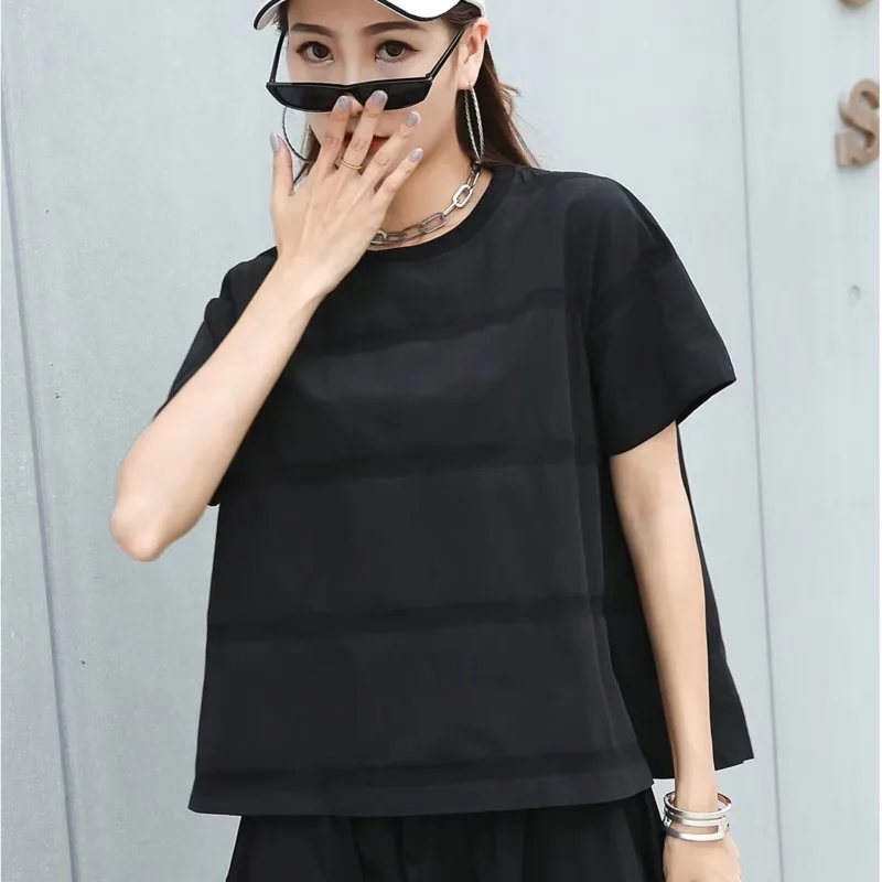 IEQJ Women Solid Color Casual All-match Cozy Spliced T-shirt New O-neck Short Sleeve Fashion Tide Summer Autumn 2021 3F1277
IEQJ Women Solid Color Casual All-match Cozy Spliced T-shirt New O-neck Short Sleeve Fashion Tide Summer Autumn 2021 3F1277