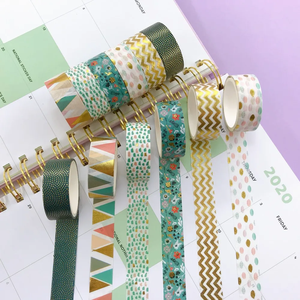 6pcs/set Gold Foil Washi Tape 15mm Colorful Geometric Scrapbooking Cute Adhesive Decoration Japanese Stationery Masking Tape
6pcs/set Gold Foil Washi Tape 15mm Colorful Geometric Scrapbooking Cute Adhesive Decoration Japanese Stationery Masking Tape