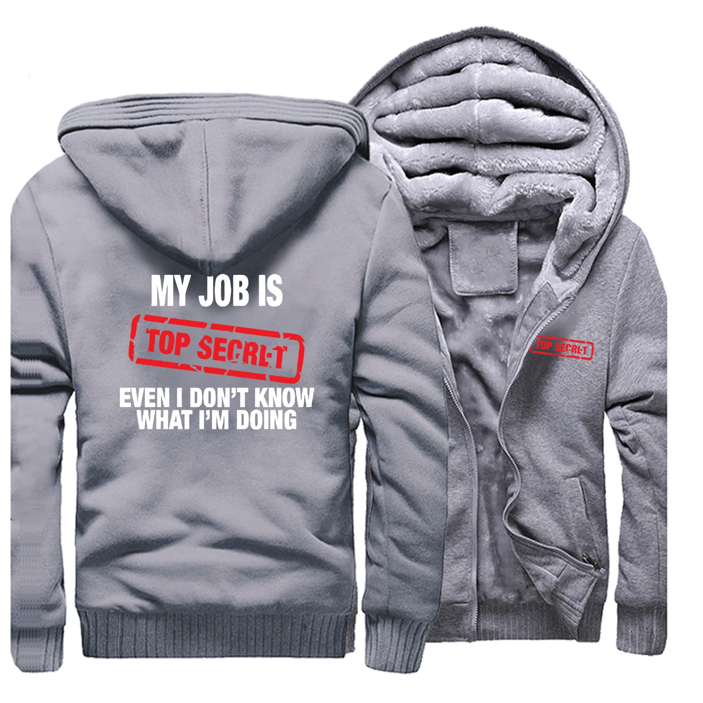 My Job Is Top Secre Even I Don't Know What I'm Doing Print Thick Hoodie Sweatshirts Casual Fleece Jackets Winter Warm Streetwear
My Job Is Top Secre Even I Don't Know What I'm Doing Print Thick Hoodie Sweatshirts Casual Fleece Jackets Winter Warm Streetwear