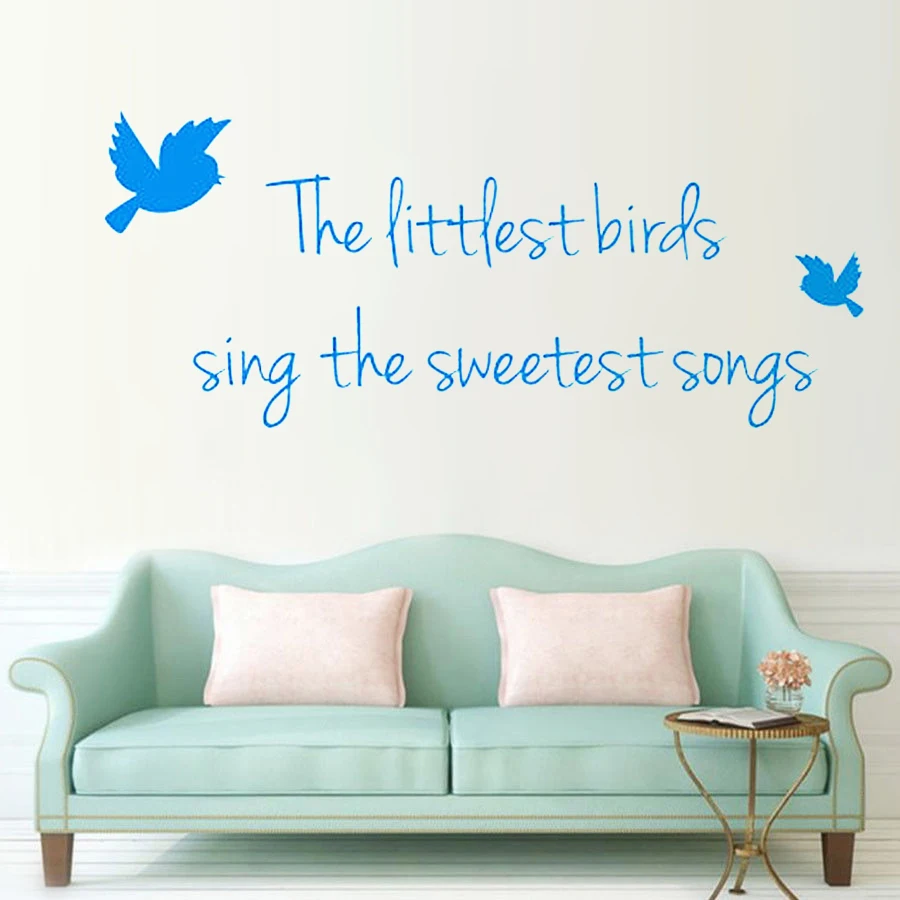Sweden Wall Decals Wall Decals Text - The Littlest Birds Sing Children's Art Wall Vinyl Removable Ru-380
Sweden Wall Decals Wall Decals Text - The Littlest Birds Sing Children's Art Wall Vinyl Removable Ru-380