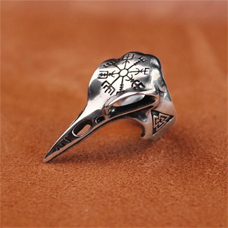 Vintage Viking Style High Quality Odin Crow Skull Compass Ring Suitable for Men's Gothic Fashion Jewelry Amulet Ring wholesale
Vintage Viking Style High Quality Odin Crow Skull Compass Ring Suitable for Men's Gothic Fashion Jewelry Amulet Ring wholesale