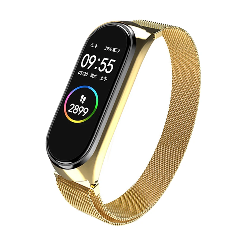 Strap For Xiaomi Mi Band 6 5 4 3 Wrist Metal Bracelet Stainless Steel MIband Replacement Watchband bands | Наручные часы