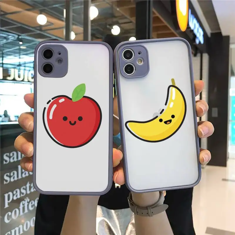Cartoon funny fruit food cute Phone Case Matte Transparent for iPhone 7 8 11 12 s mini pro X XS XR MAX Plus cover funda
Cartoon funny fruit food cute Phone Case Matte Transparent for iPhone 7 8 11 12 s mini pro X XS XR MAX Plus cover funda