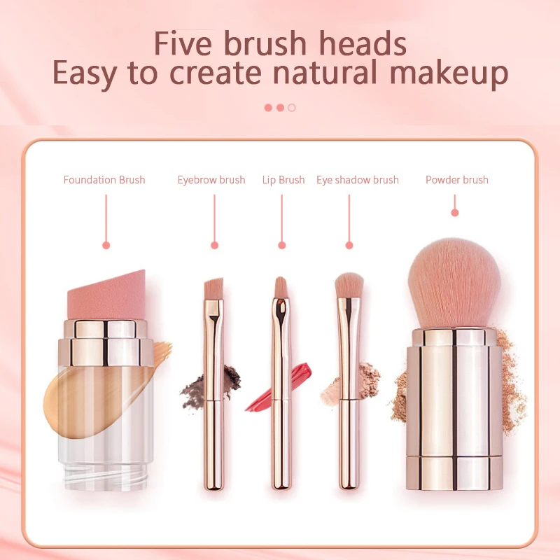 Five-in-one Makeup Brushes Set Cosmetic Powder Eye Shadow Foundation Blush Lip Blending Beauty Make Up Brush Maquiagem
Five-in-one Makeup Brushes Set Cosmetic Powder Eye Shadow Foundation Blush Lip Blending Beauty Make Up Brush Maquiagem