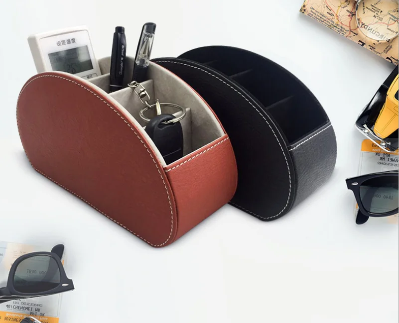 High Quality Leather Storage box Multifunctional desktop organiser storage box Home Office Remote Control Holder Stand
High Quality Leather Storage box Multifunctional desktop organiser storage box Home Office Remote Control Holder Stand