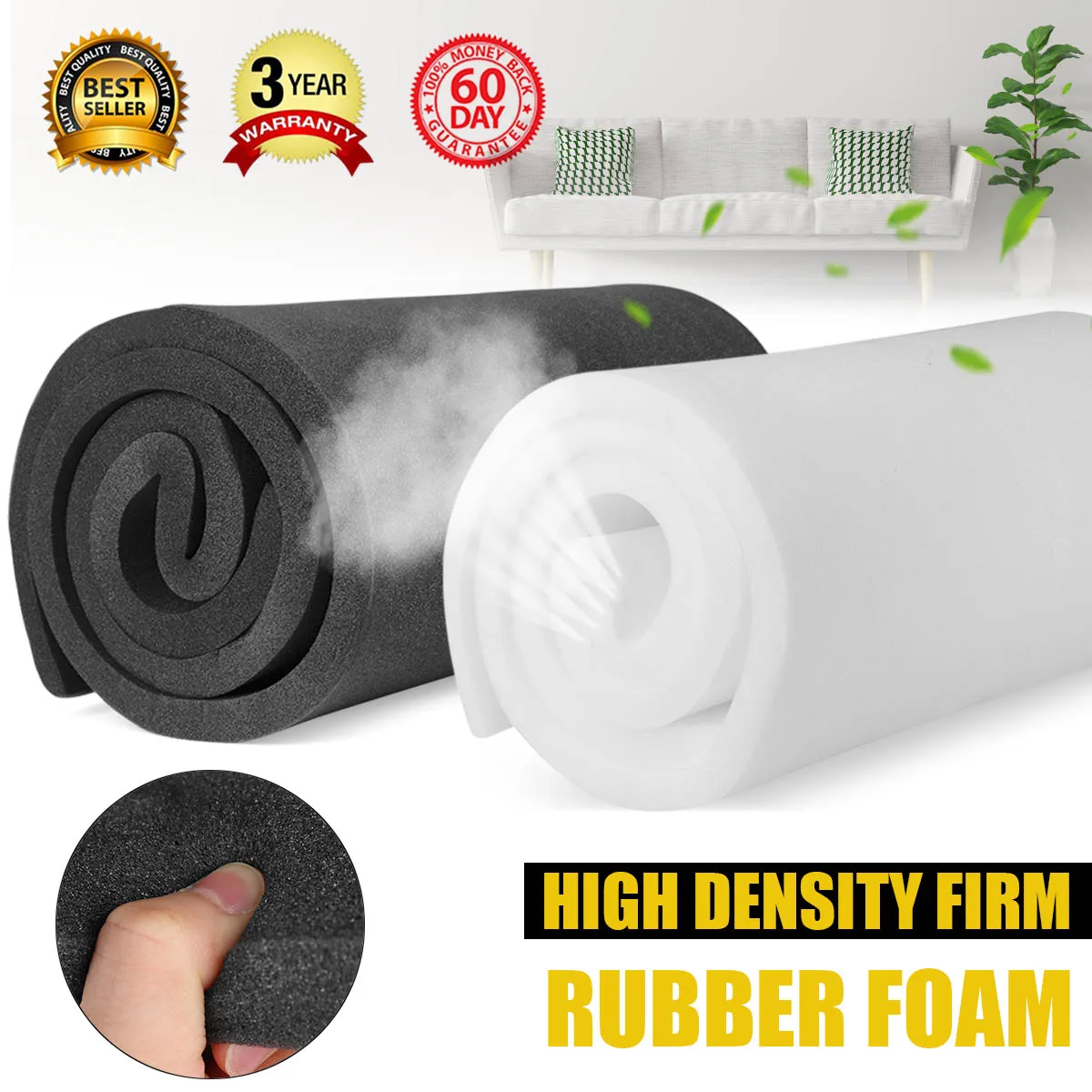 NEW 200X50cm High Density Seat Foam Rubber Replacement Upholstery Pad Black White Soft Firm Foam Sofa Cushion
NEW 200X50cm High Density Seat Foam Rubber Replacement Upholstery Pad Black White Soft Firm Foam Sofa Cushion