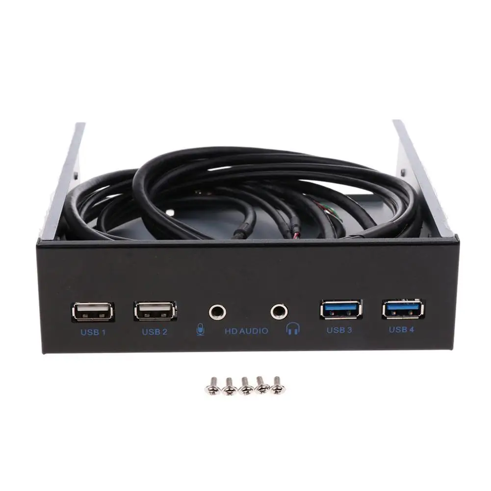Двойной USB 3,0 2.0 порта HUB HD аудио металлическая Гибкая дисковода расширения передней панели
Двойной USB 3,0 2.0 порта HUB HD аудио металлическая Гибкая дисковода расширения передней панели