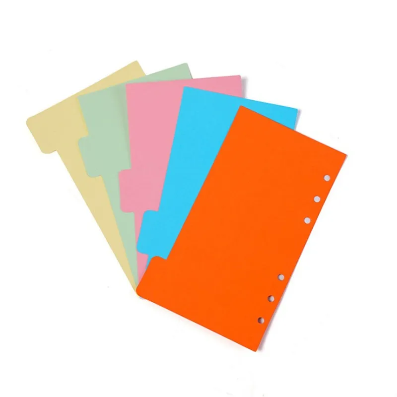 5Pcs/set 6 Holes Binder Dividers Subject Index Divider for Notebook Refill Papers for Planner Office Supplies Stationery
5Pcs/set 6 Holes Binder Dividers Subject Index Divider for Notebook Refill Papers for Planner Office Supplies Stationery