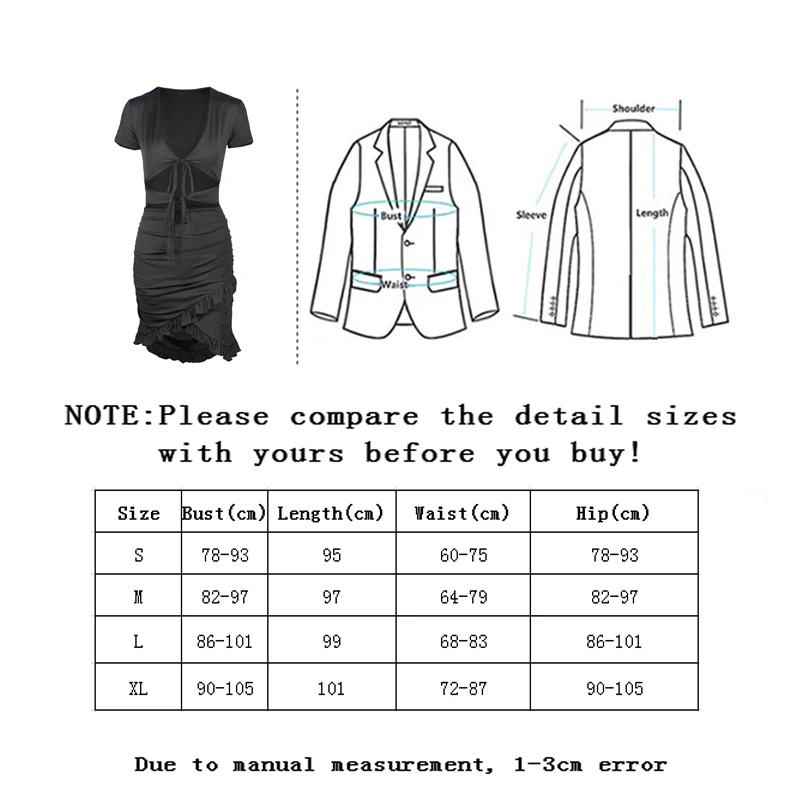 Vangull Sexy Ruffle Bandage Dress 2020 Summer Women Hollow-Out Party Dress Casual V-Neck Short Sleeve Beach Club Dress Vestidos 
Vangull Sexy Ruffle Bandage Dress 2020 Summer Women Hollow-Out Party Dress Casual V-Neck Short Sleeve Beach Club Dress Vestidos