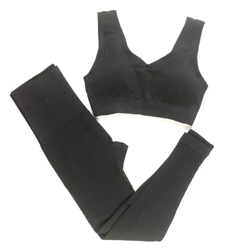 Yoga Sets Seamless Gym Clothes Women Sports Bra Suit High Waist Tight Trousers Fitness Suit Workout Clothes Leggings Gym Set
Yoga Sets Seamless Gym Clothes Women Sports Bra Suit High Waist Tight Trousers Fitness Suit Workout Clothes Leggings Gym Set