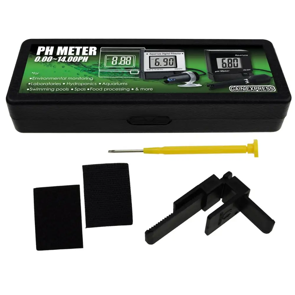 Digital pH Monitor Meter ATC 0.00~14.00pH w/ 1.5M Long Cable Mini Portable Aquarium Hydroponics Spa Tank Pool Laboratories Kit
Digital pH Monitor Meter ATC 0.00~14.00pH w/ 1.5M Long Cable Mini Portable Aquarium Hydroponics Spa Tank Pool Laboratories Kit