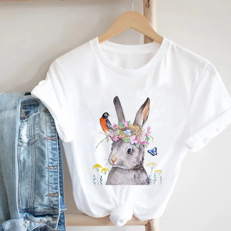 Women's T-shirts Kawaii Rabbit Graphic t shirt Harajuku Cartoon T-shirt White O-neck tshirt Summer Short Sleeve Femme Plus Size
Women's T-shirts Kawaii Rabbit Graphic t shirt Harajuku Cartoon T-shirt White O-neck tshirt Summer Short Sleeve Femme Plus Size